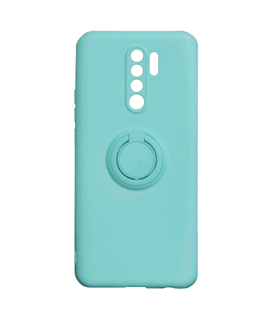 Накладка ColorRing з кільцем для Xiaomi Redmi 9 бірюзова-0