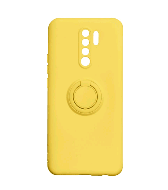 Накладка ColorRing з кільцем для Xiaomi Redmi 9 жовта-0