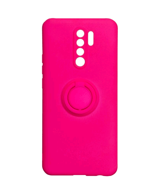 Накладка ColorRing з кільцем для Xiaomi Redmi 9 рожева-0