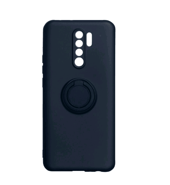 Накладка ColorRing з кільцем для Xiaomi Redmi 9 темно-синя-0