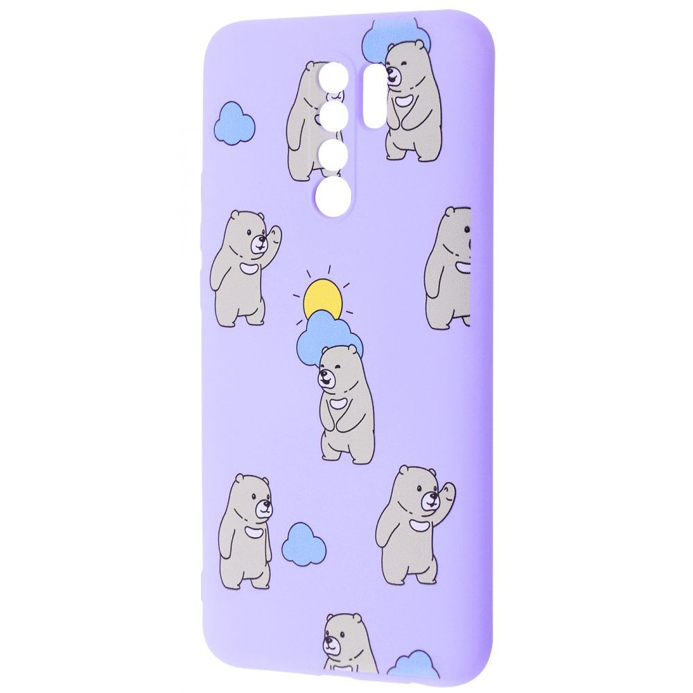 WAVE Fancy для Xiaomi Redmi 9 (cute bears/light purple)-0
