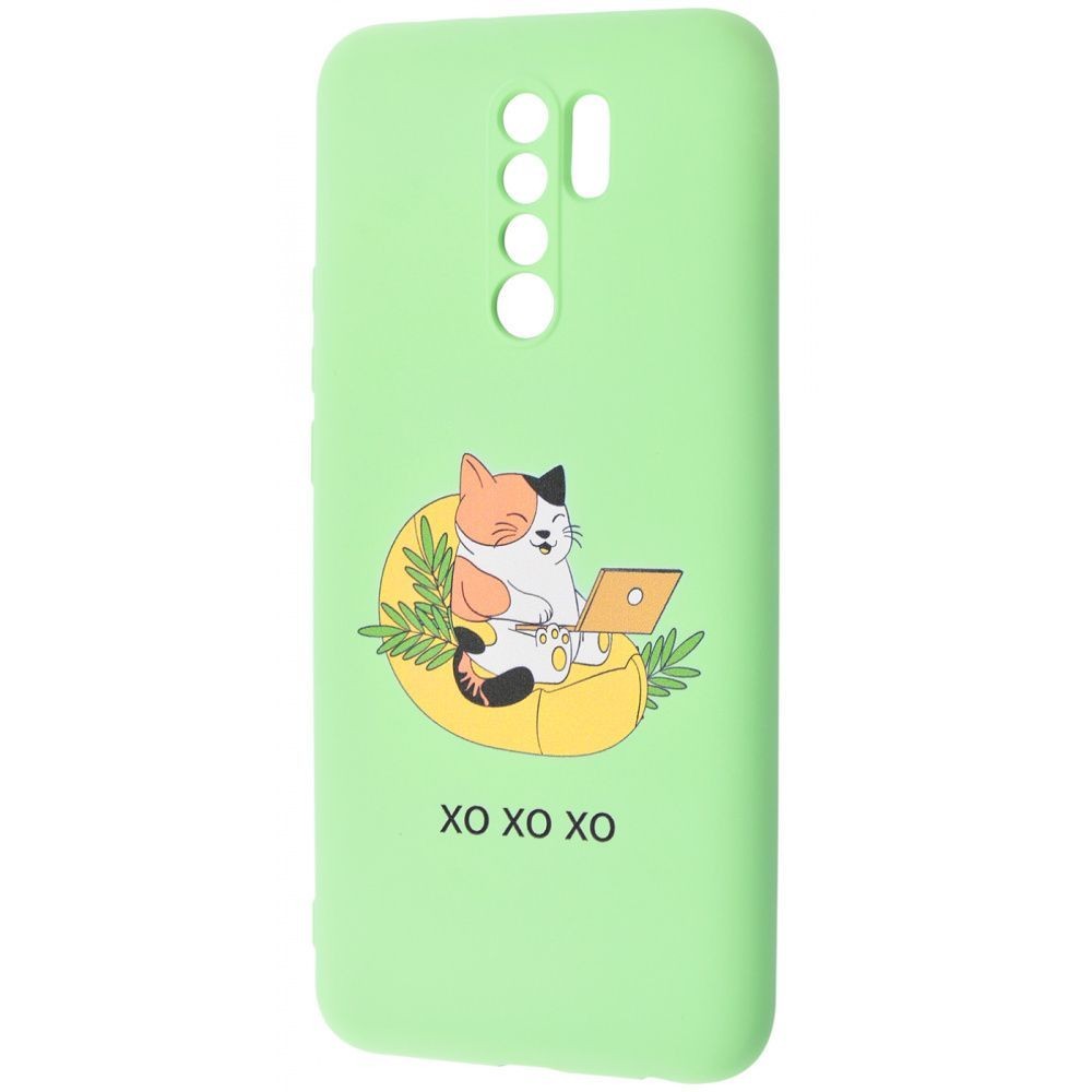 WAVE Fancy для Xiaomi Redmi 9 (freelance cat/mint gum)-0