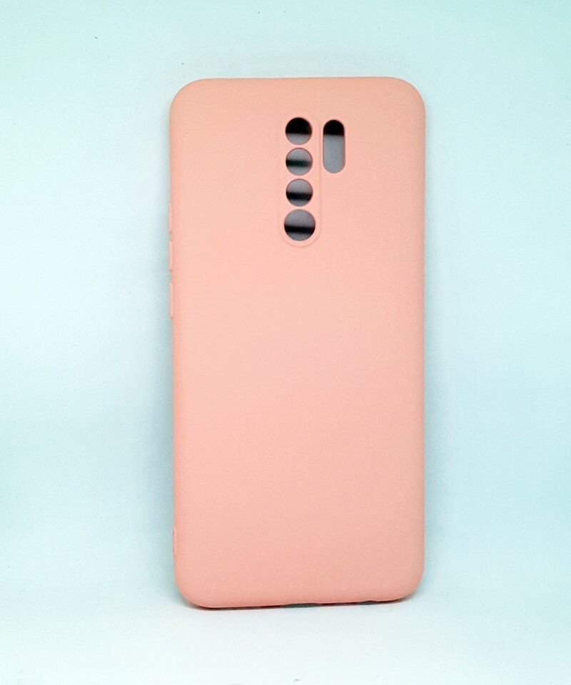 Накладка Silicone Case Full Camera для Xiaomi Redmi 9 персикова-0