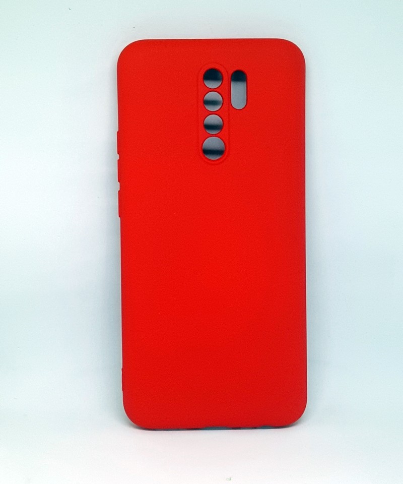 Накладка Silicone Case Full Camera для Xiaomi Redmi 9 червона-0