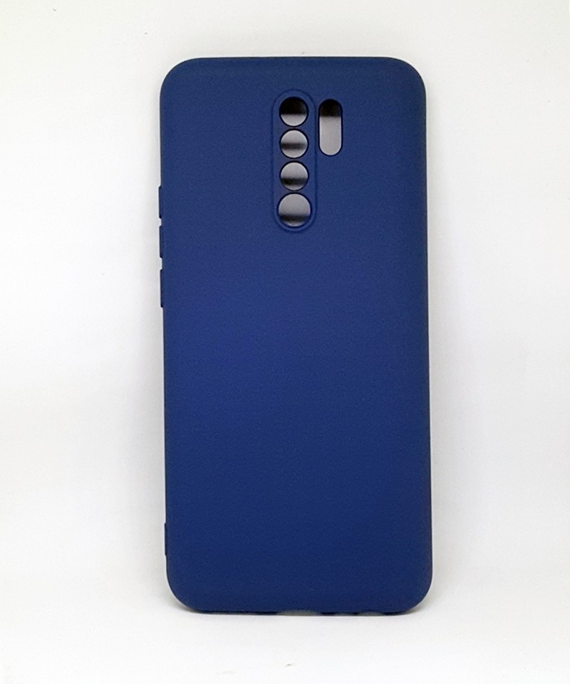 Накладка Silicone Case Full Camera для Xiaomi Redmi 9 синя-0