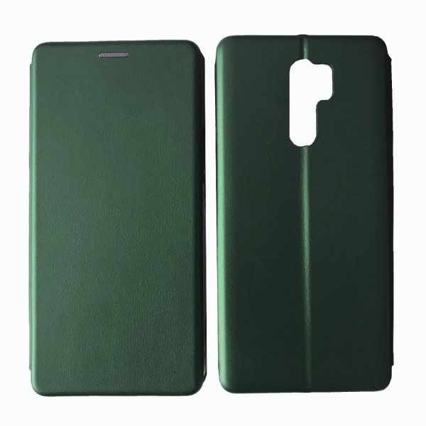 Книжка Premium для Xiaomi Redmi 9 темно-зелена-0
