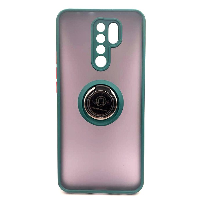 Накладка Totu Gingle Ring для Xiaomi Redmi 9  темно-зелена-0