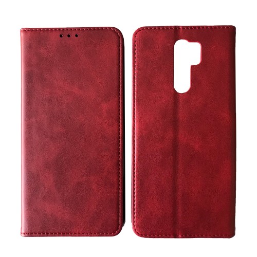 Книжка Black TPU Magnet для Xiaomi Redmi 9 червона-0
