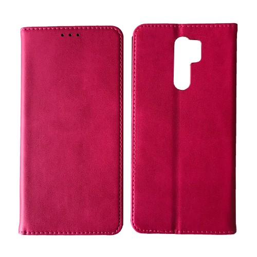Книжка Black TPU Magnet для Xiaomi Redmi 9 рожева-0