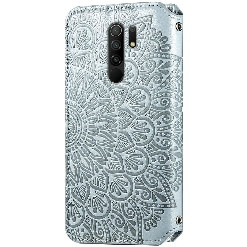 Книжка GETMAN Mandala для Xiaomi Redmi 9 сіра-1