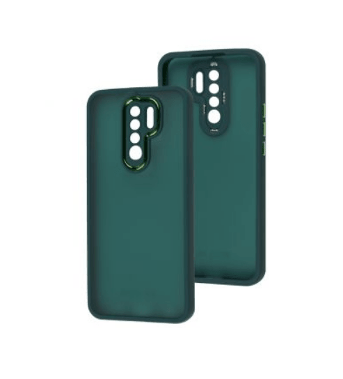 Накладка Luxury Metal Lens для Xiaomi Redmi 9 (Зелений)-0