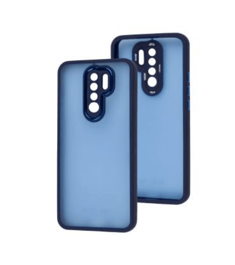 Накладка Luxury Metal Lens для Xiaomi Redmi 9 (Синій)-0