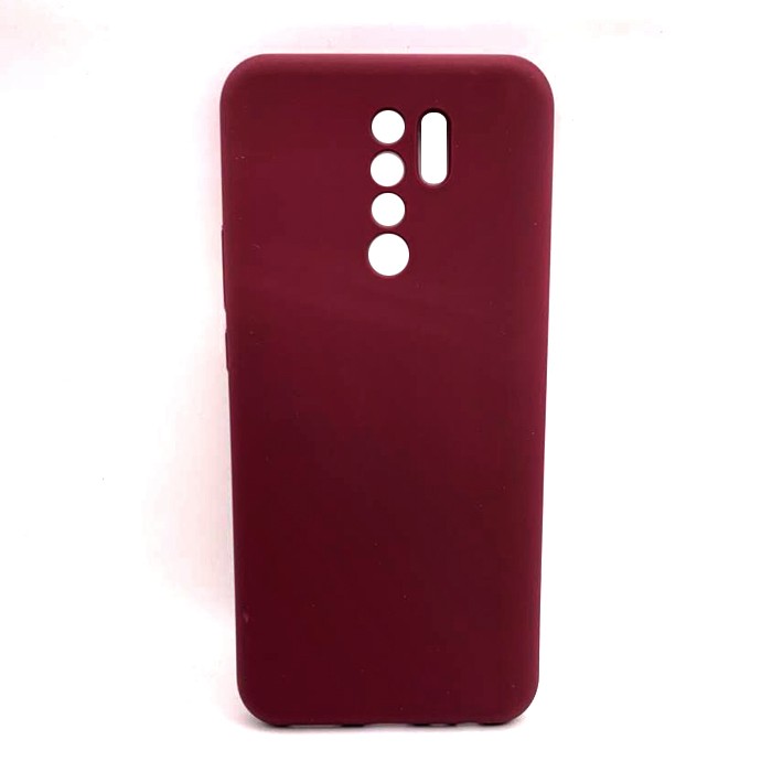 Накладка Silicone Case Full Camera для Xiaomi Redmi 9 марсала-0