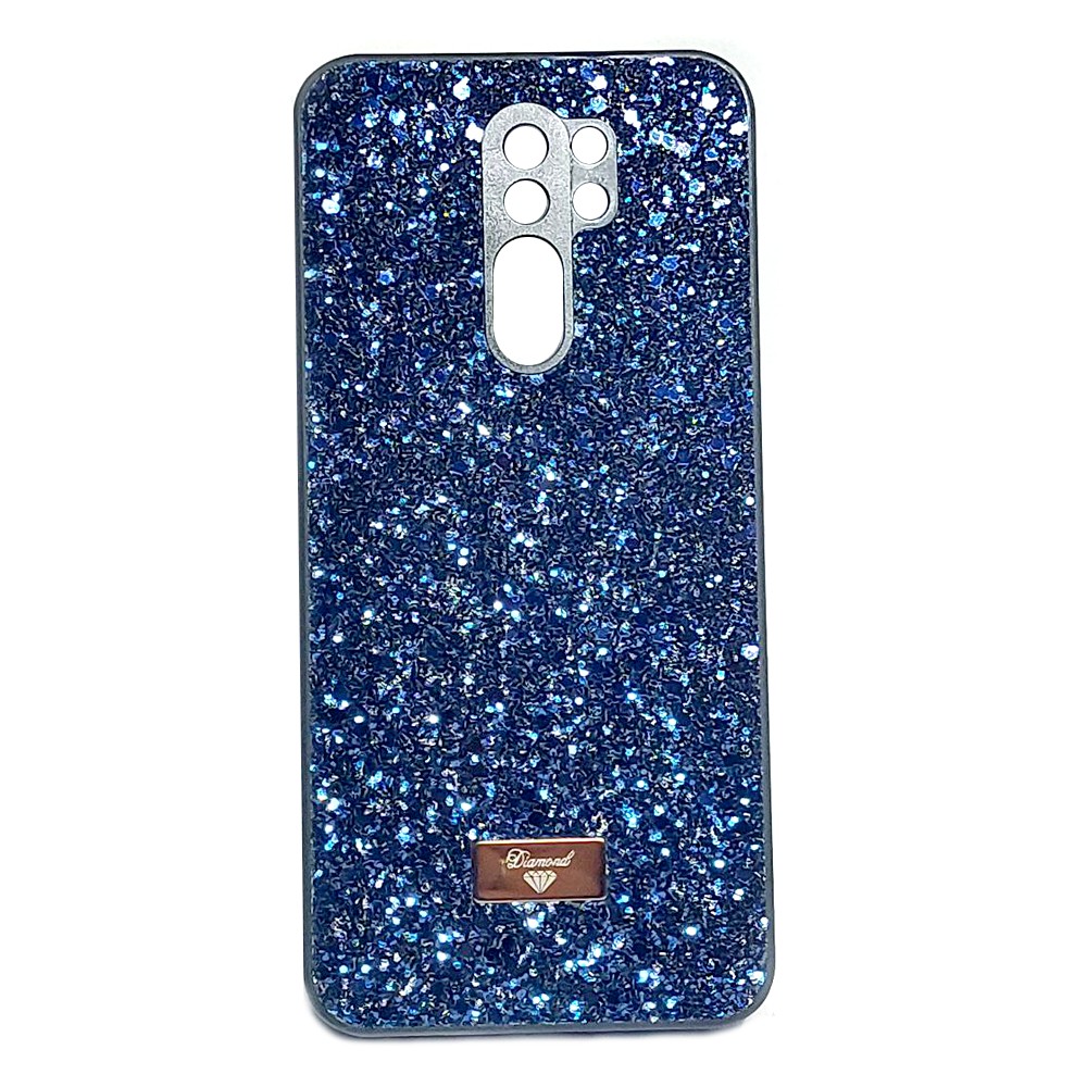 Накладка Bling Grainy Diamond Separate Camera для Xiaomi Redmi Note 8 Pro (Синя)-0