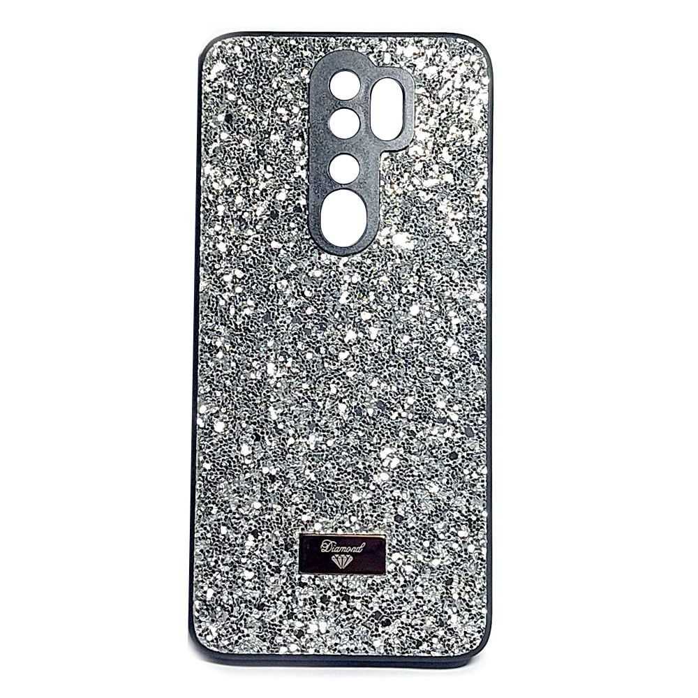 Накладка Bling Grainy Diamond Separate Camera для Xiaomi Redmi Note 8 Pro (Срібляста)-0