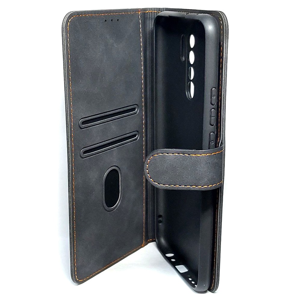 Книжка Cover Stylish Slot Matte для Xiaomi Redmi 9  (Чорна)-2