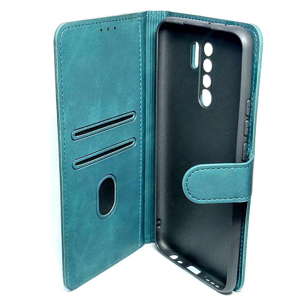 Книжка Cover Stylish Slot Matte для Xiaomi Redmi 9  (Зелена)-2