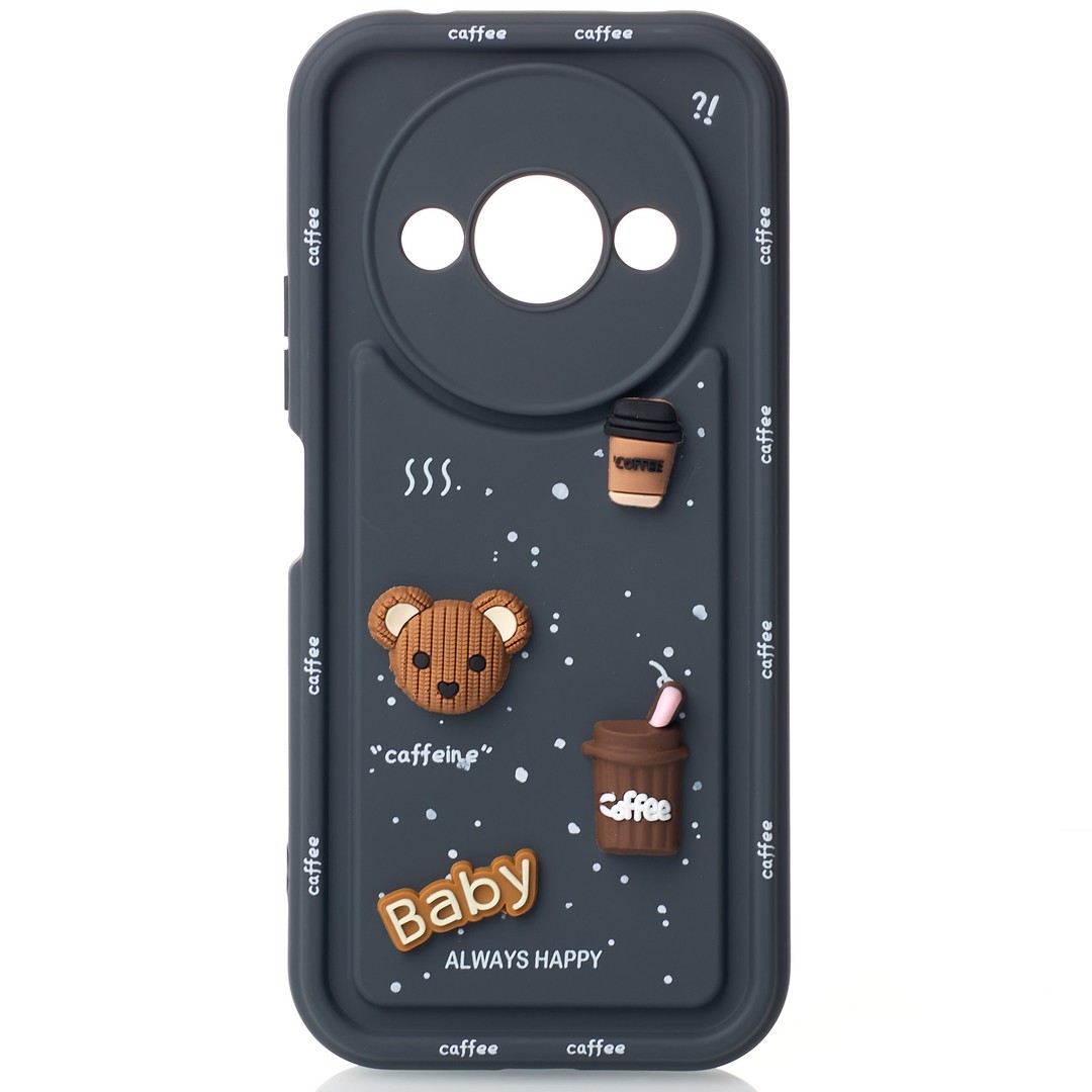 Чохол Pretty Toys для Xiaomi Redmi A3 (Dark grey/baby)-0