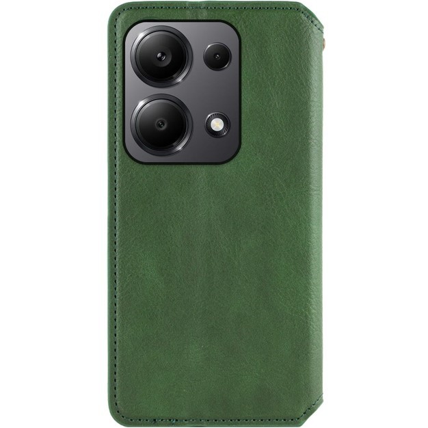 Книжка GETMAN Cubic для Xiaomi Redmi Note 13 Pro 5G / POCO X6 5G зелена-1