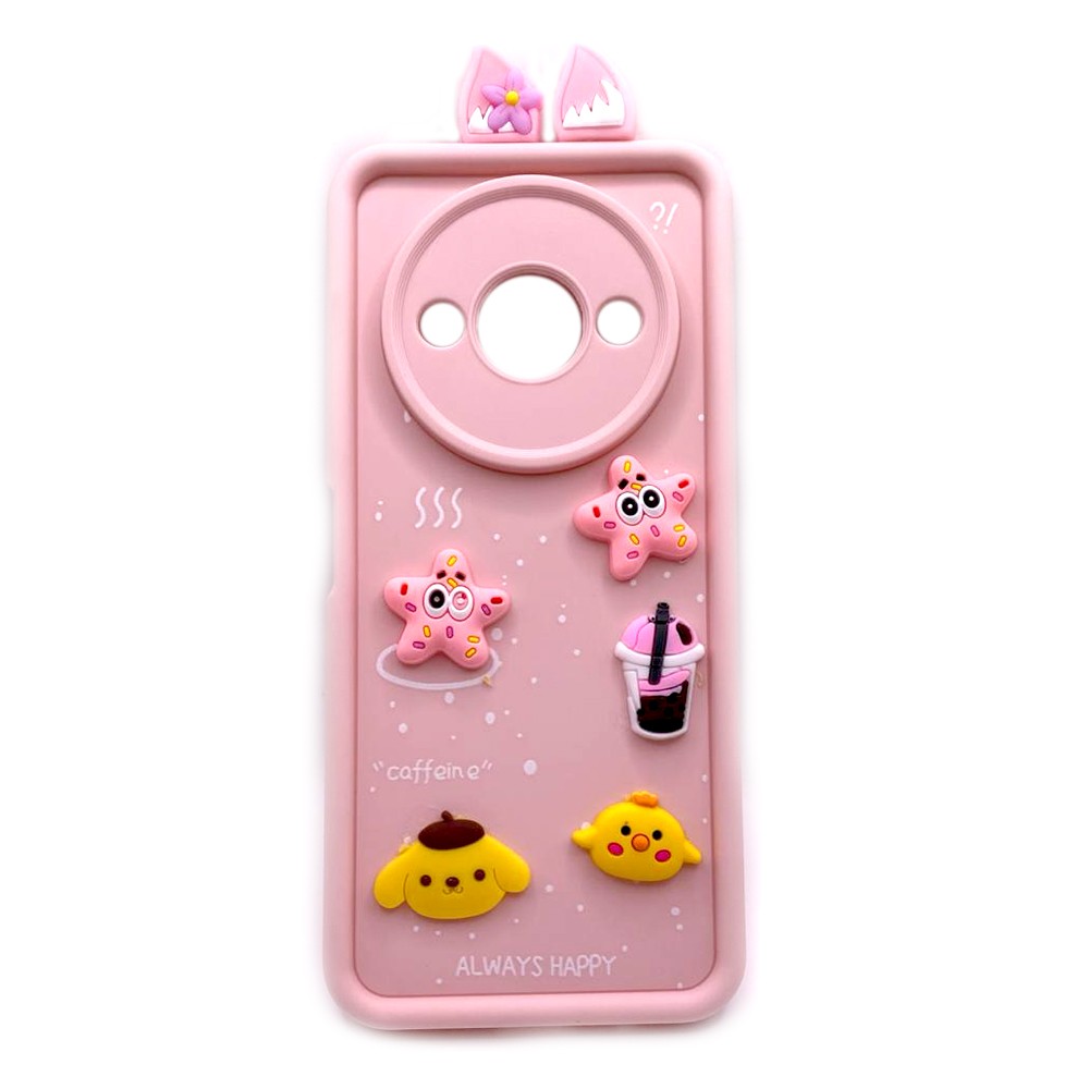 Чохол Pretty Toys with Ears для Xiaomi Redmi A3/Poco C61  (Light Pink)-0