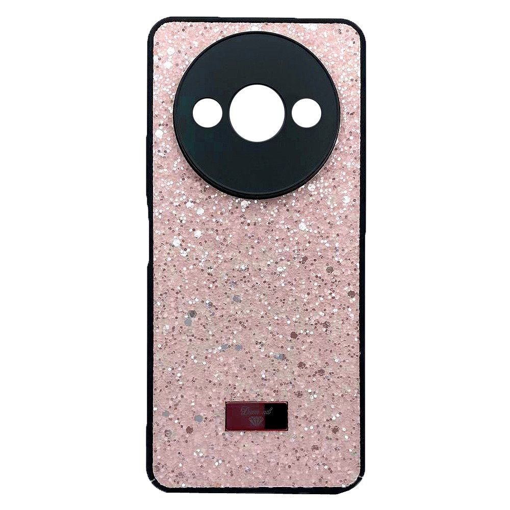 Накладка Bling Grainy Diamond Separate Camera для Xiaomi Redmi A3 (Рожева)-0