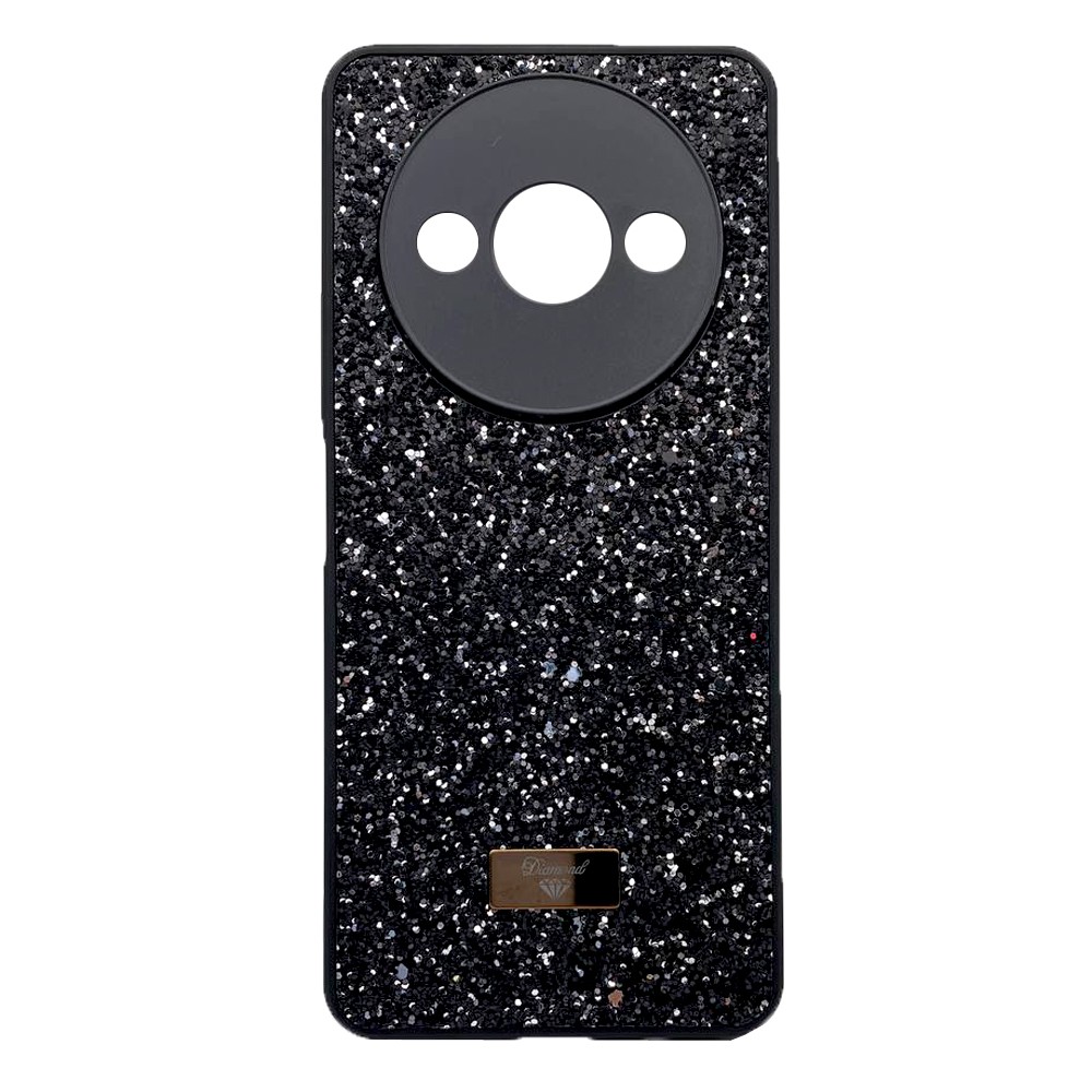 Накладка Bling Grainy Diamond Separate Camera для Xiaomi Redmi A3 (Чорна)-0