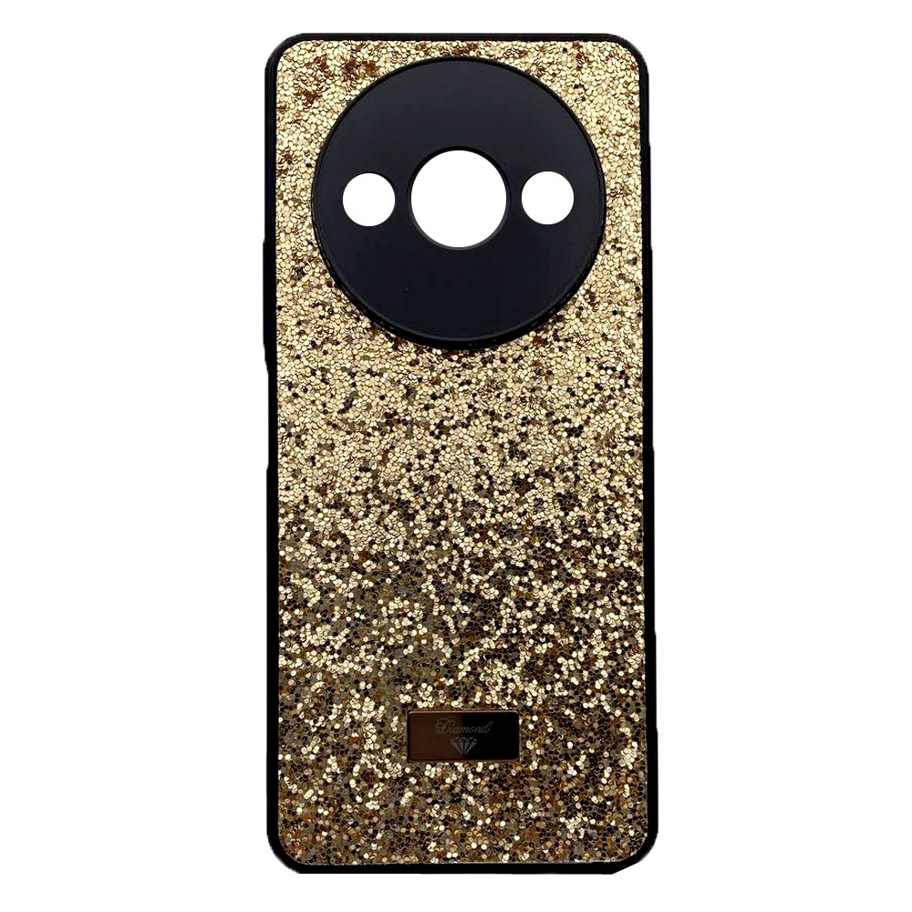 Накладка Bling Grainy Diamond Separate Camera для Xiaomi Redmi A3 (Золота)-0