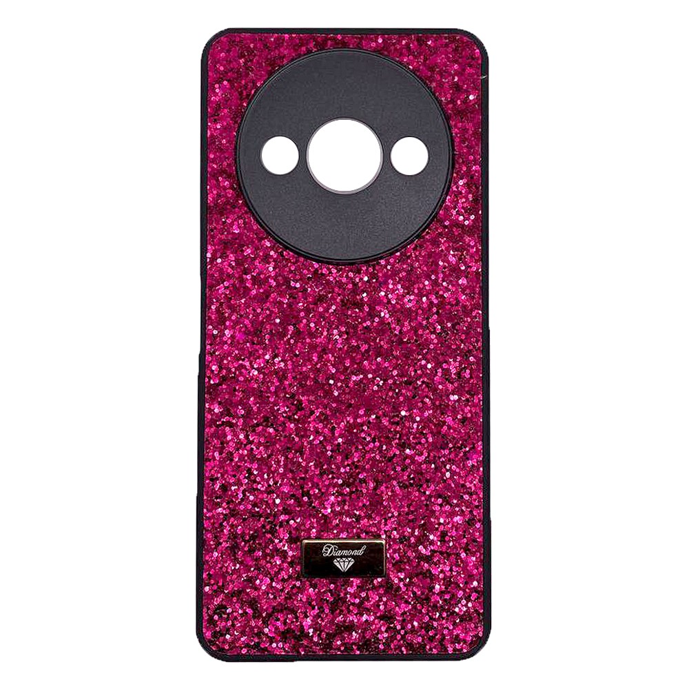 Накладка Bling Grainy Diamond Separate Camera для Xiaomi Redmi A3 (Малинова)-0