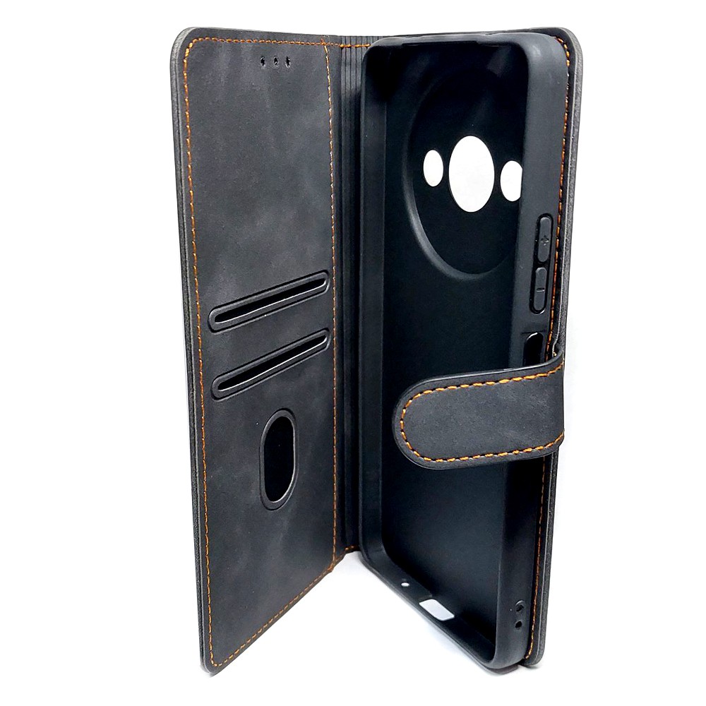 Книжка Cover Stylish Slot Matte для Xiaomi Redmi A3 (Чорна)-2