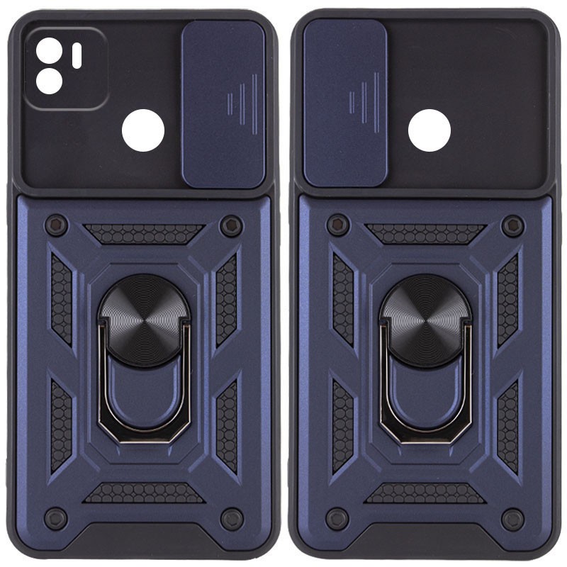 Накладка Camshield Serge Ring для Xiaomi Redmi A1 Plus/Poco C50  (Синя)-0