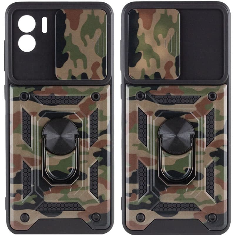 Накладка Camshield Serge Ring Camo для Xiaomi Redmi A1/A2 Камуфляж, коричневий-0