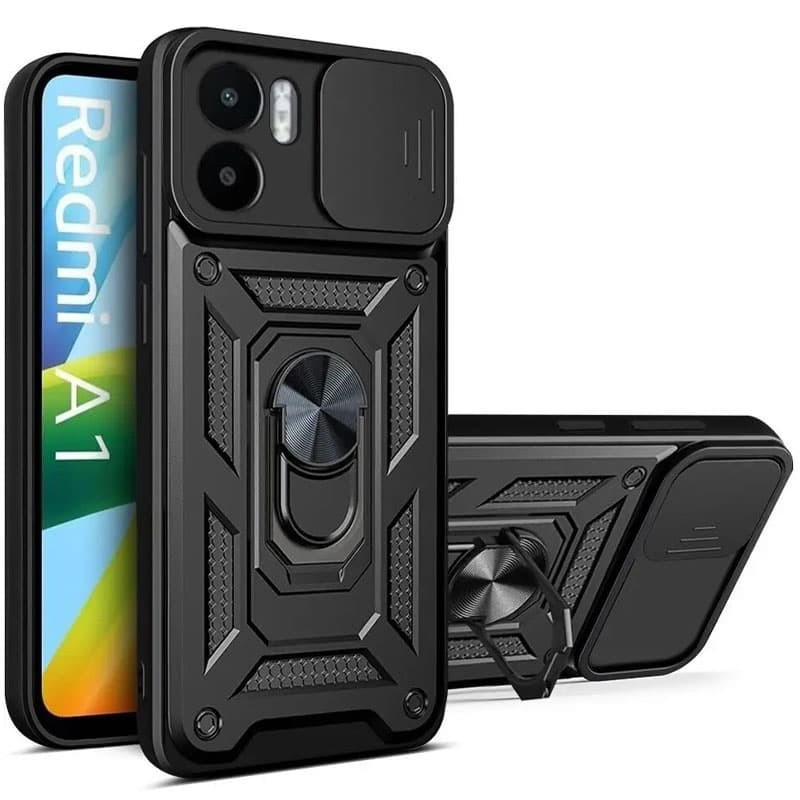 Накладка Camshield Serge Ring для Xiaomi Redmi A1/A2 чорна-0