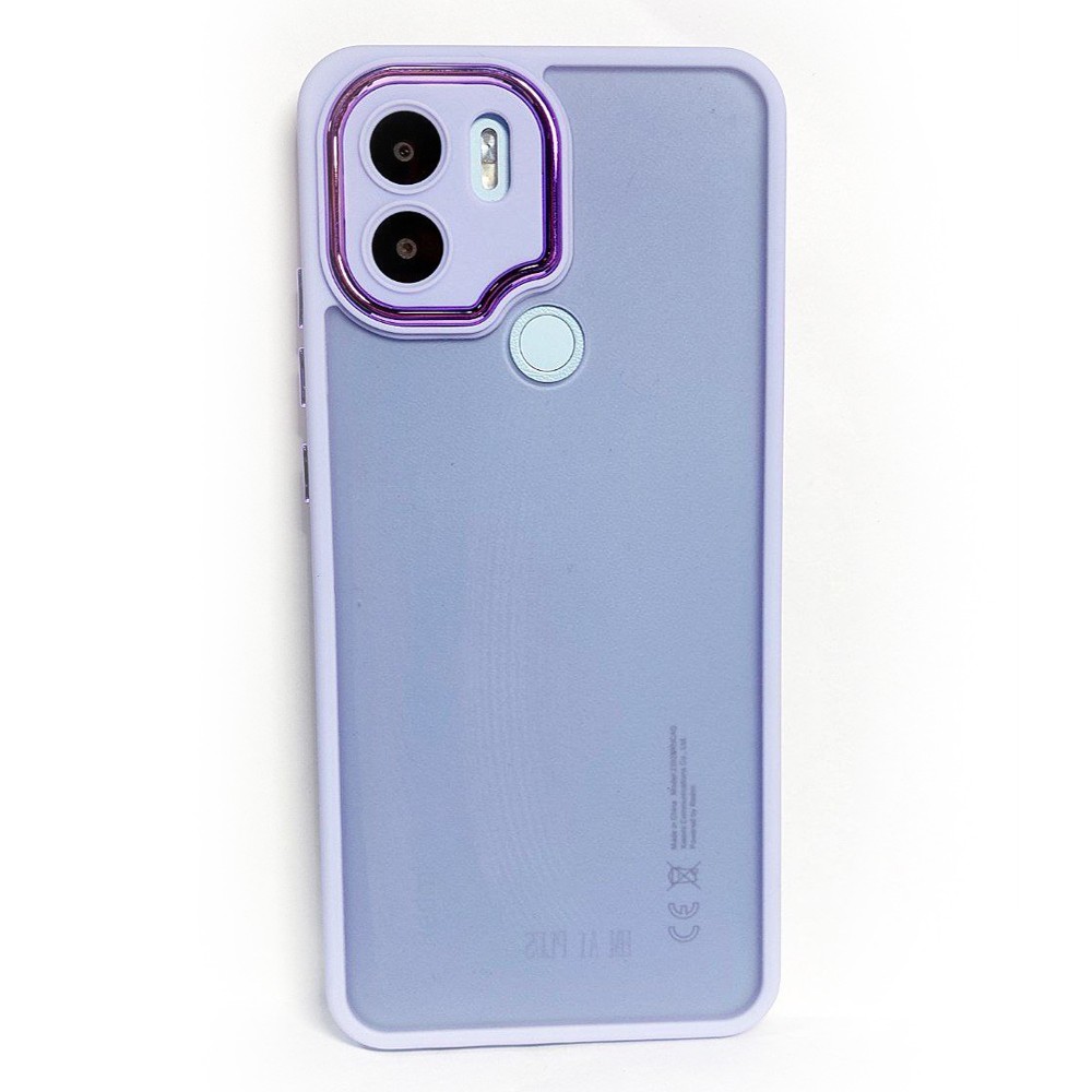 Накладка Luxury Metal Lens для Xiaomi Redmi A1 Plus/Poco C50  (Бузковий)-0