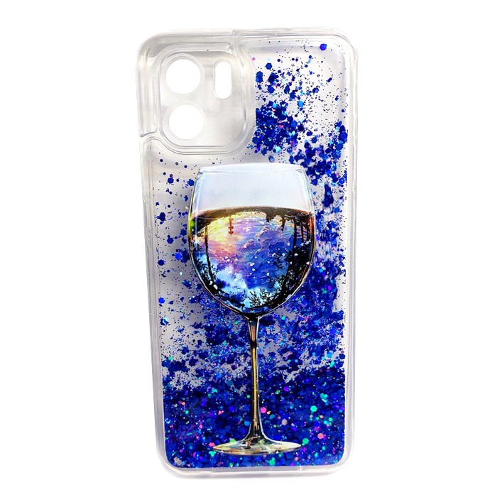 Накладка Fluid Painted для Xiaomi Redmi A1/A2  Бокал (блисківки плавають)-0