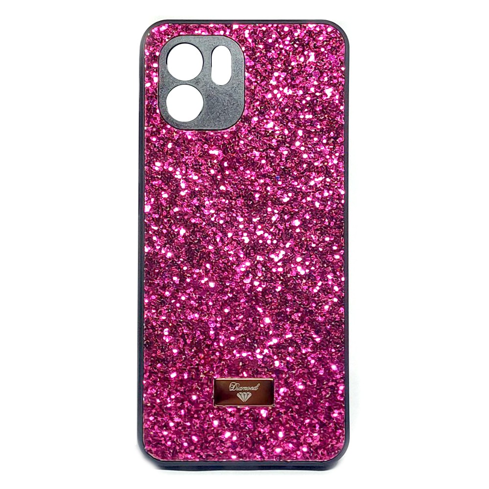 Накладка Bling Grainy Diamond Separate Camera для Xiaomi Redmi A1/A2 (Малинова)-0