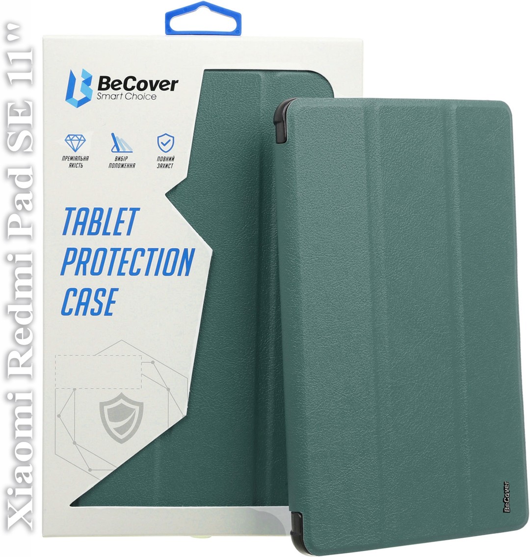 Книжка Smart Case With Pencil Xiaomi Redmi Pad SE 11" Dark green-0