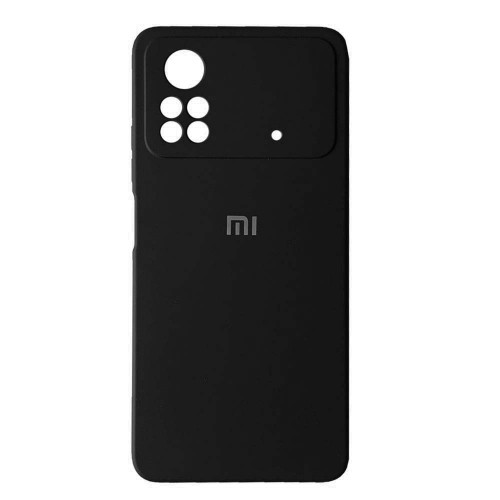 Silicone Case Full Protective для Xiaomi POCO X4 Pro 5G (Black)-0