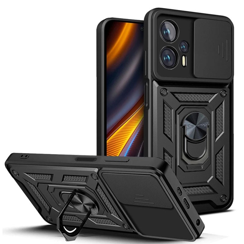 Накладка  Camshield Serge Ring for Magnet для Xiaomi Poco X4 GT (Чорна)-0
