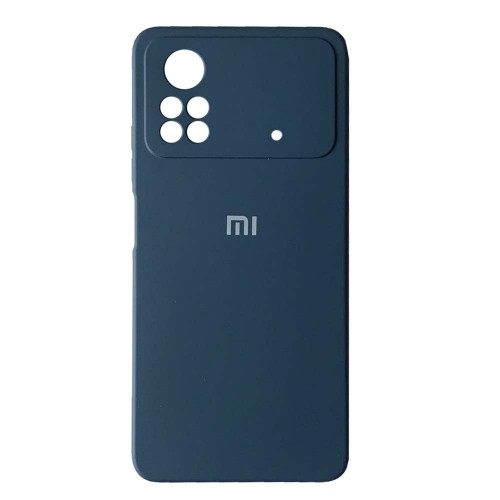 Silicone Case Full Protective для Xiaomi POCO X4 Pro 5G (Navy blue)-0