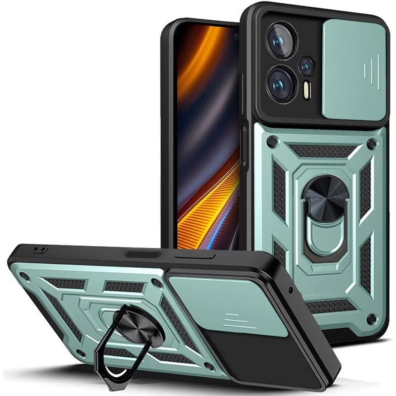 Накладка  Camshield Serge Ring for Magnet для Xiaomi Poco X4 GT (Зелена)-0