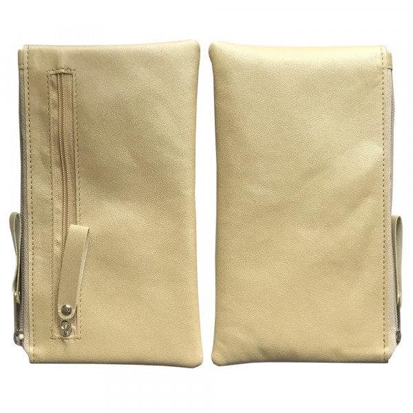 Чохол-кисет на блискавці універсальний 6` бежевий (дві блискавки)-0