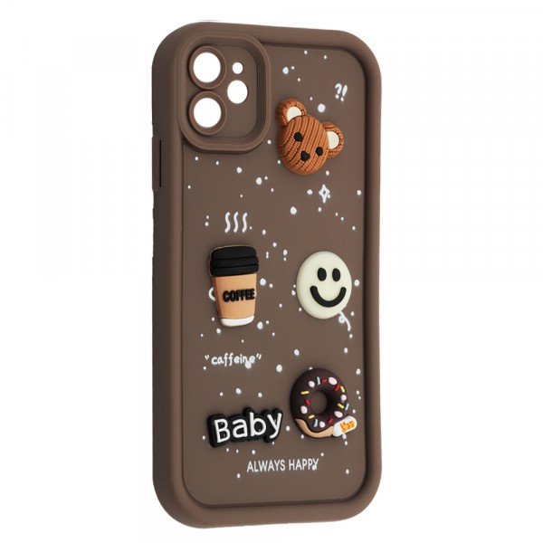 Чохол Pretty Toys для IPhone 11 (Brown/baby donut)-0