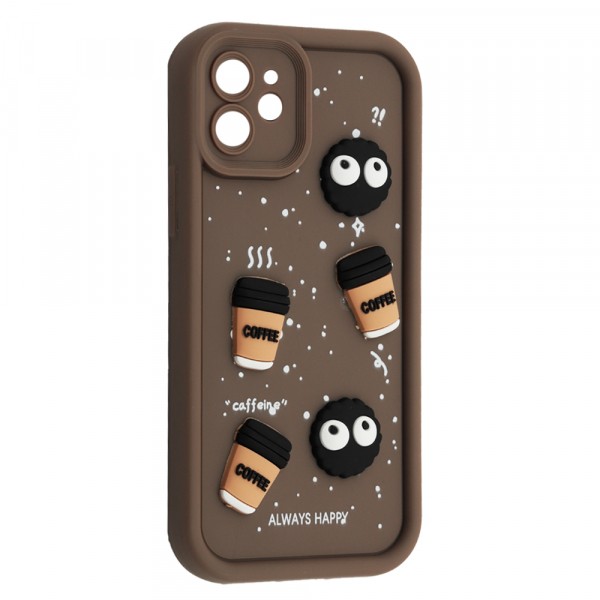 Чохол Pretty Toys для IPhone 12 (Brown/Always Happy)-0