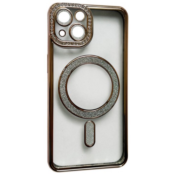 Накладка Diamond Bling MagSafe для  iPhone 13 Gold-0