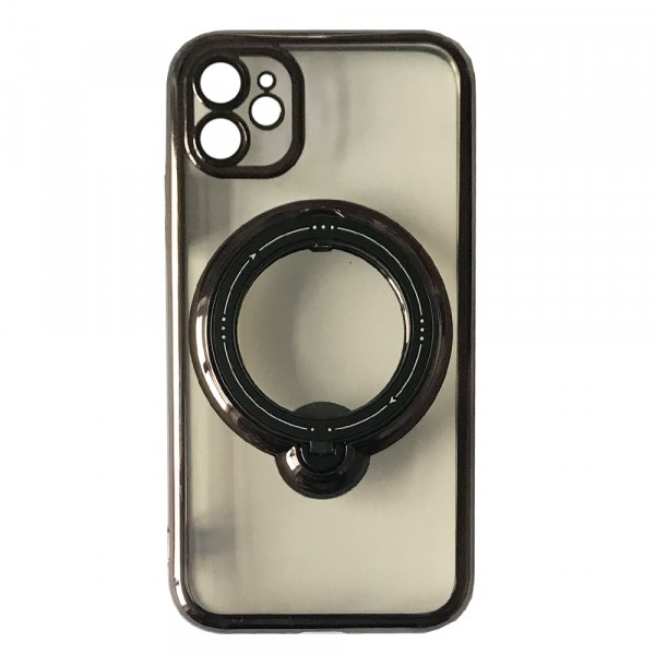 Накладка SHINING HOLDER CLEAR MagSafe для  iPhone 11 Black-0
