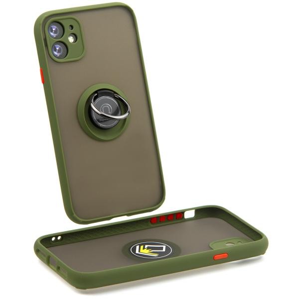 Накладка Totu Gingle Ring для Iphone 11 хакі-0