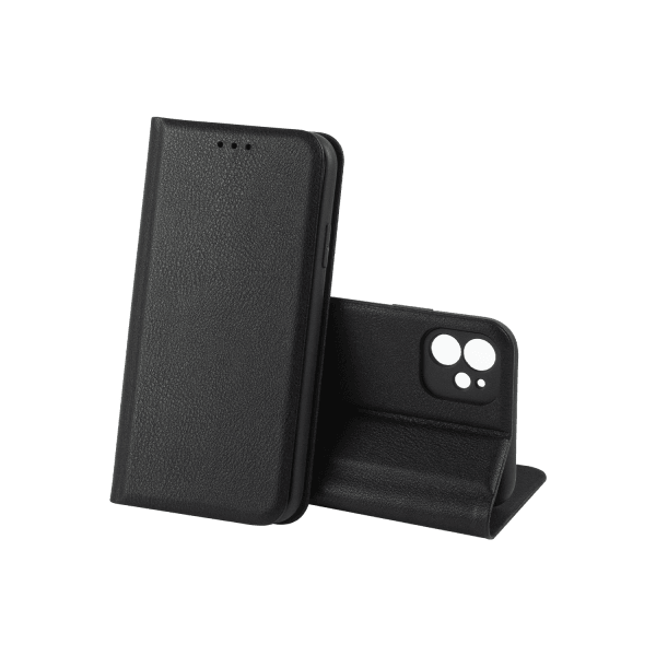 Книжка LEATHER для IPhone 11 чорна-0