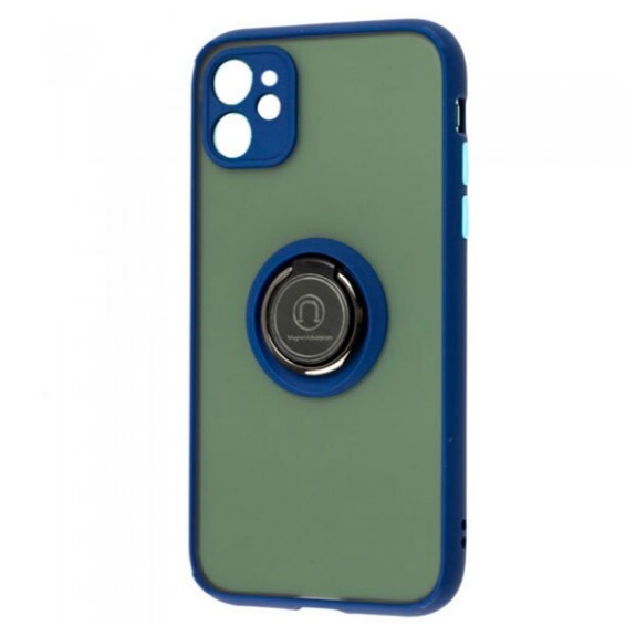 Накладка Totu Gingle Ring для Iphone 11 синя-0