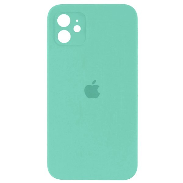 Silicone Case Square Full Camera Protective (AA) для iPhone 12 (Turquoise)-0