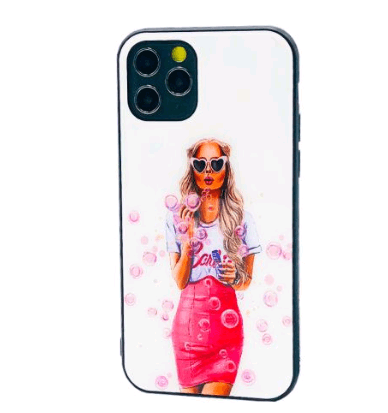 Чохол Girls Glass для IPhone 11 Pro Max Дівчина з бульбашками-0